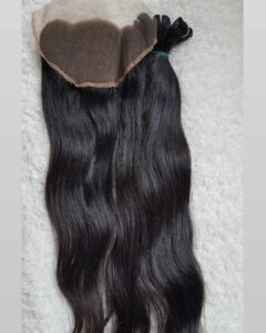 7x4 Lace closure Vietnamese natural black hair