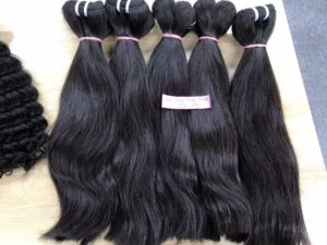 Vietnamese Double Drawn Weft Natural Black Hair 5