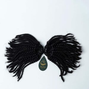 Wavy and Curly Black Weft Hair Extension 2