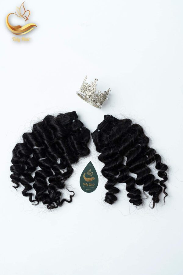 Wavy and Curly Black Weft Hair Extension 8