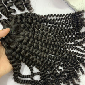 Wavy and Curly Black Weft Hair Extension 3